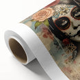 Elegant Sugar Skull Woman – Día de los Muertos Wall Art