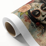 Elegant Sugar Skull Woman – Día de los Muertos Wall Art
