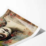 Elegant Sugar Skull Woman – Día de los Muertos Wall Art