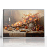 Elegant Thanksgiving Wall Art - Festive Harvest Canvas Decor