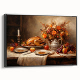 Elegant Thanksgiving Wall Art - Festive Harvest Canvas Decor
