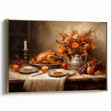 Elegant Thanksgiving Wall Art - Festive Harvest Canvas Decor