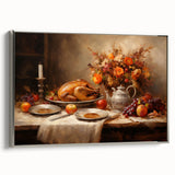 Elegant Thanksgiving Wall Art - Festive Harvest Canvas Decor