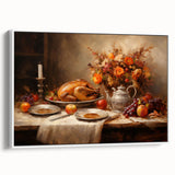 Elegant Thanksgiving Wall Art - Festive Harvest Canvas Decor