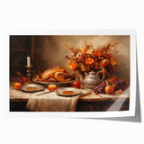 Elegant Thanksgiving Wall Art - Festive Harvest Canvas Decor