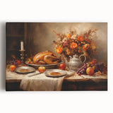Elegant Thanksgiving Wall Art - Festive Harvest Canvas Decor