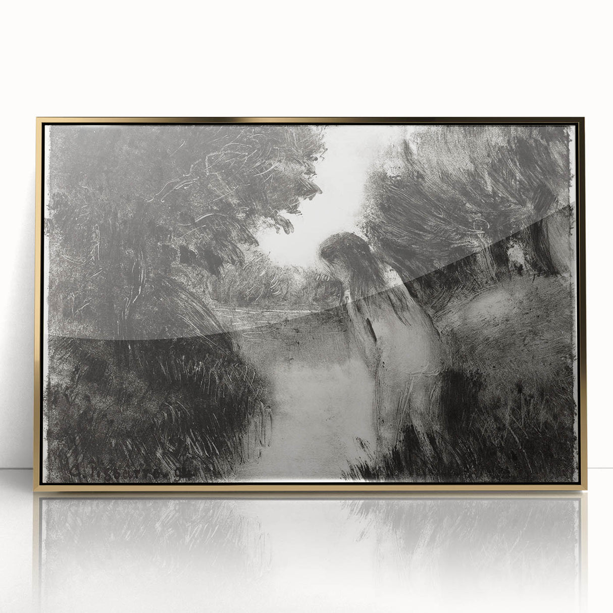 Mystical Impressionism Wall Art - A Bather by Camille Pissarro