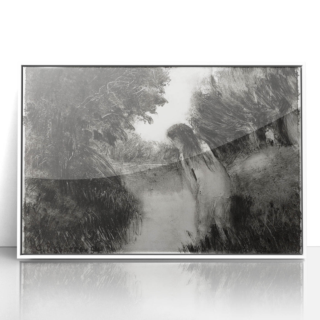 Mystical Impressionism Wall Art - A Bather by Camille Pissarro