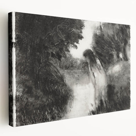 Mystical Impressionism Wall Art - A Bather by Camille Pissarro