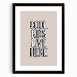 Cool Kids Live Here - Boys Room Wall Art Kids Wall Art Prints