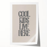 Cool Kids Live Here - Boys Room Wall Art Kids Wall Art Prints