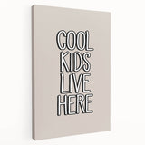 Cool Kids Live Here - Boys Room Wall Art Kids Wall Art Prints