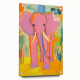 Kids Room Wall Art - Pink Elephant Nursery Wall Art Print