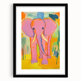Kids Room Wall Art - Pink Elephant Nursery Wall Art Print
