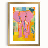 Kids Room Wall Art - Pink Elephant Nursery Wall Art Print