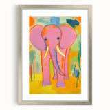 Kids Room Wall Art - Pink Elephant Nursery Wall Art Print