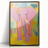 Kids Room Wall Art - Pink Elephant Nursery Wall Art Print