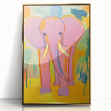 Kids Room Wall Art - Pink Elephant Nursery Wall Art Print