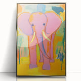 Kids Room Wall Art - Pink Elephant Nursery Wall Art Print