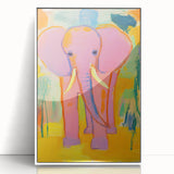Kids Room Wall Art - Pink Elephant Nursery Wall Art Print