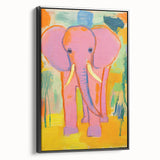 Kids Room Wall Art - Pink Elephant Nursery Wall Art Print