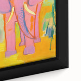 Kids Room Wall Art - Pink Elephant Nursery Wall Art Print