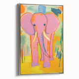 Kids Room Wall Art - Pink Elephant Nursery Wall Art Print