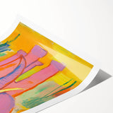 Kids Room Wall Art - Pink Elephant Nursery Wall Art Print