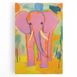 Kids Room Wall Art - Pink Elephant Nursery Wall Art Print