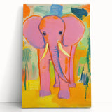 Kids Room Wall Art - Pink Elephant Nursery Wall Art Print