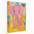 Kids Room Wall Art - Pink Elephant Nursery Wall Art Print