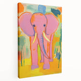 Kids Room Wall Art - Pink Elephant Nursery Wall Art Print