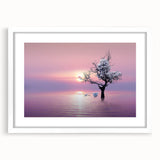 Landscape frame with a white mat showcasing a modern art print, ideal for home decor, highlighting clean lines and a minimalist aesthetic. Perfect for enhancing contemporary interiors.