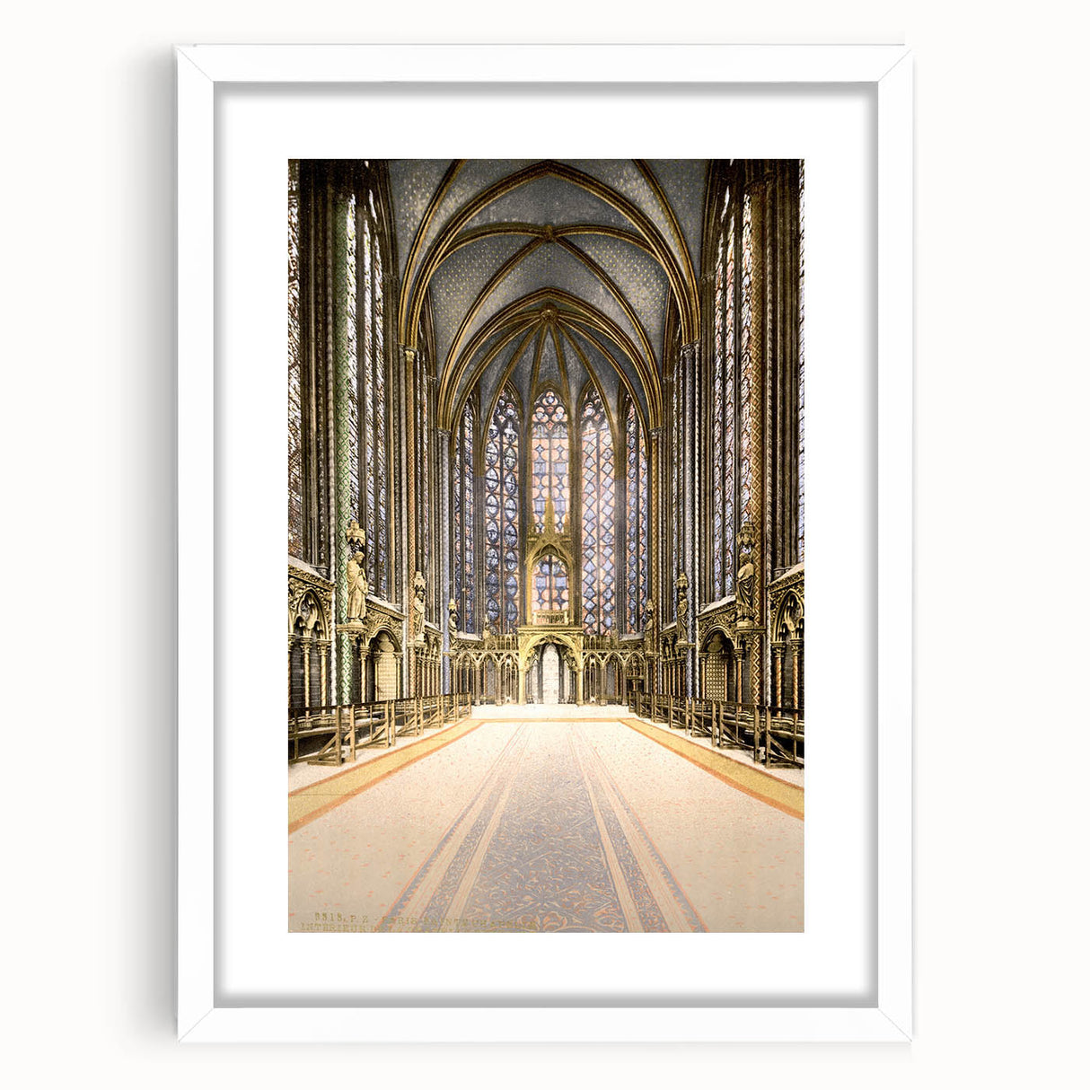 Medieval Wall Art - Gothic Sainte-Chapelle Interior Historic Print
