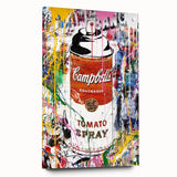 Vibrant Pop Art Wall Art - Graffiti Soup Can Canvas Print