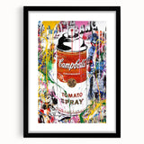 Vibrant Pop Art Wall Art - Graffiti Soup Can Canvas Print