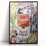 Vibrant Pop Art Wall Art - Graffiti Soup Can Canvas Print