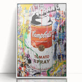 Vibrant Pop Art Wall Art - Graffiti Soup Can Canvas Print
