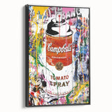 Vibrant Pop Art Wall Art - Graffiti Soup Can Canvas Print