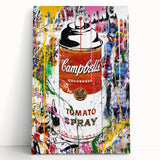 Vibrant Pop Art Wall Art - Graffiti Soup Can Canvas Print