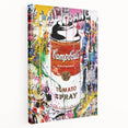 Vibrant Pop Art Wall Art - Graffiti Soup Can Canvas Print