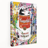 Vibrant Pop Art Wall Art - Graffiti Soup Can Canvas Print