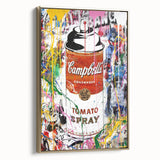 Vibrant Pop Art Wall Art - Graffiti Soup Can Canvas Print