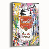 Vibrant Pop Art Wall Art - Graffiti Soup Can Canvas Print