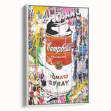 Vibrant Pop Art Wall Art - Graffiti Soup Can Canvas Print