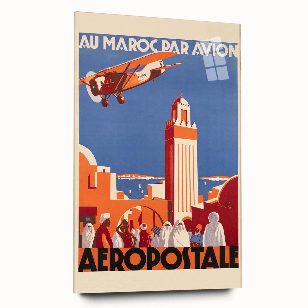 Retro Morocco Aviation Poster - Vintage Travel Art Print