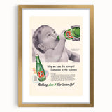 Retro 7-Up Baby Ad – Vintage Print for Nostalgic Wall Art