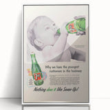 Retro 7-Up Baby Ad – Vintage Print for Nostalgic Wall Art