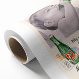 Retro 7-Up Baby Ad – Vintage Print for Nostalgic Wall Art