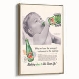Retro 7-Up Baby Ad – Vintage Print for Nostalgic Wall Art